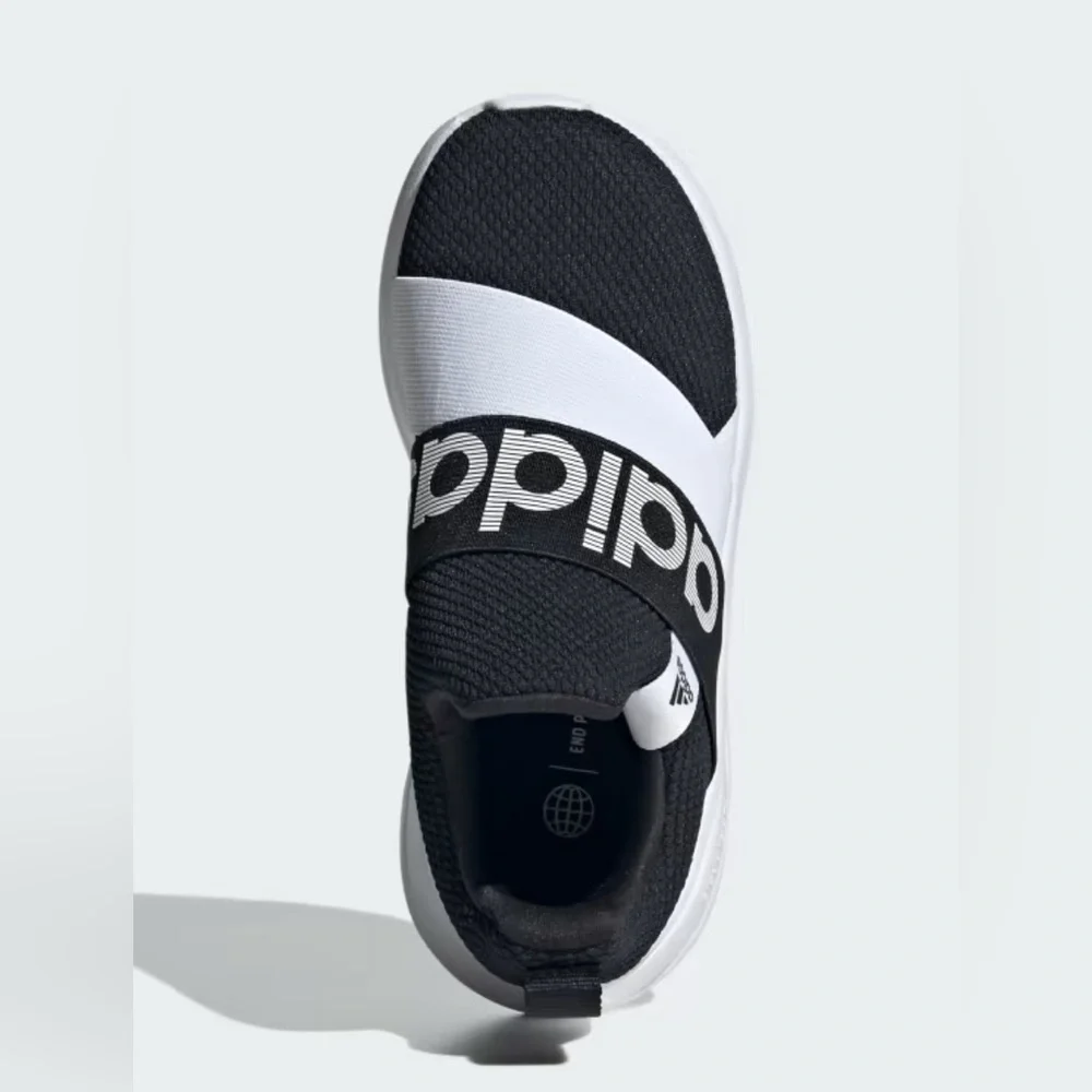 ADIDAS SLIP-ON SNEAKERS LITE RACER ADAPT 6.0 SHOES KIDS Sz 10.5 Black White NEW - Picture 4 of 10
